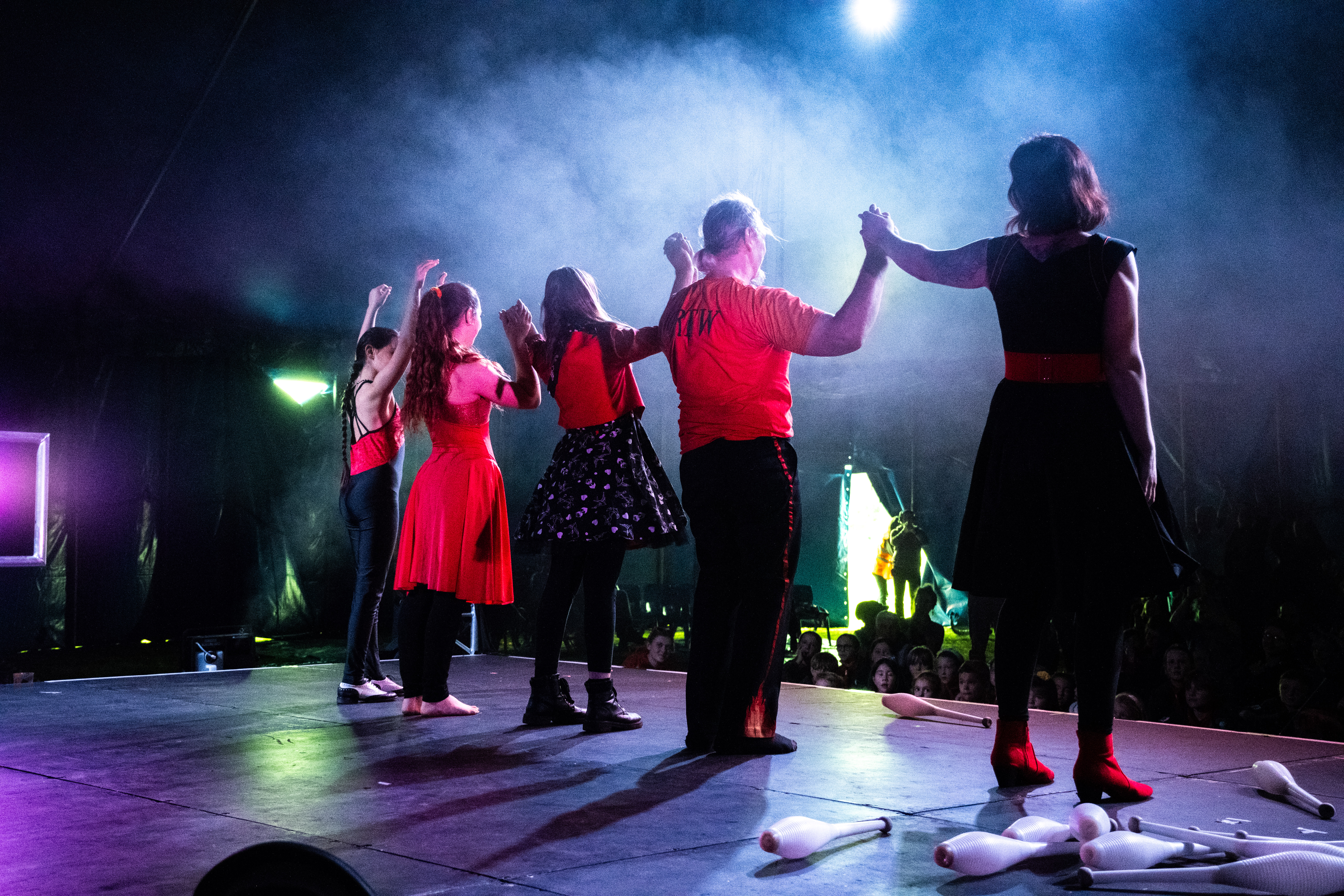 A photo of the fiery jack family show from 2024